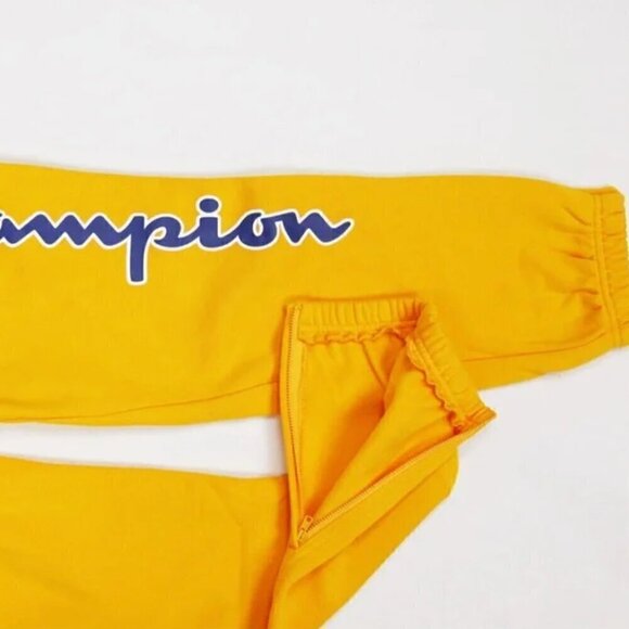 Champion Life™ Super Fleece 3.0 Overalls Size S Unisex Yellow Pockets Sweatpants - Picture 7 of 11